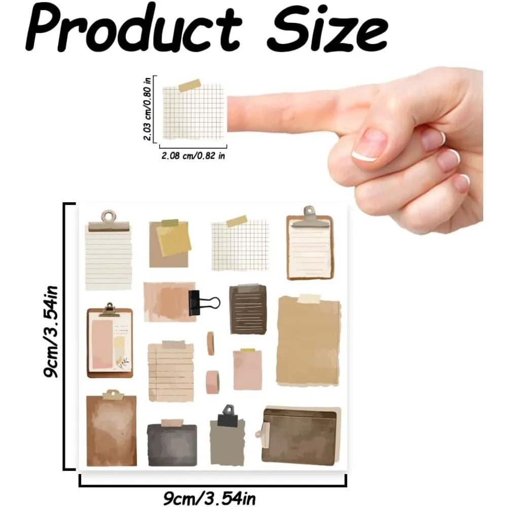 320-Pc Self-Adhesive Decorative Stickers – 16 Patterns, 90×90mm Decorative Sticker Set Axl