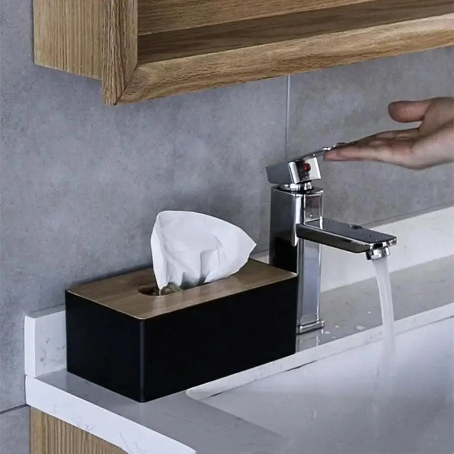 Bamboo Wood Tissue Box Cover | Napkin Holder Home & Hotel Décor Tissue Box Cover Axl