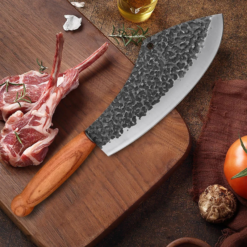 InLeung Hand Forged Boning Knife – Wood Handle Chef Knife Chef Boning Knife Axl