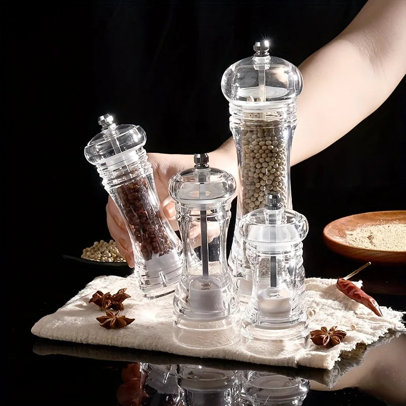 KEMORELA Acrylic Manual Pepper & Salt Grinder Mill Shaker Spice Grinder Mill Axl
