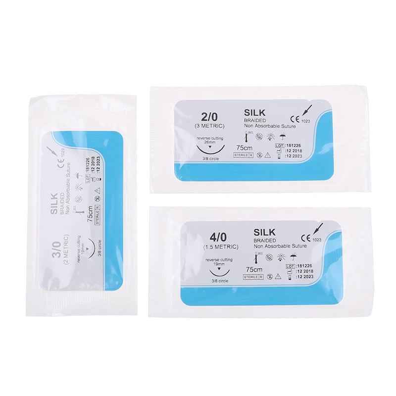 12-Piece Silk Suture Practice Kit – Dental Surgical Training Suture Practice Kit Axl