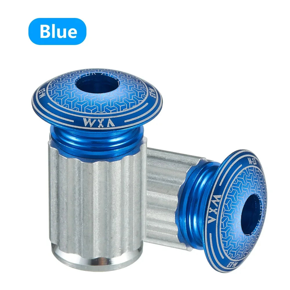 VXM Aluminum Handlebar End Plugs – MTB & Road Bike Bar Caps Handlebar End Plugs Axl Blue