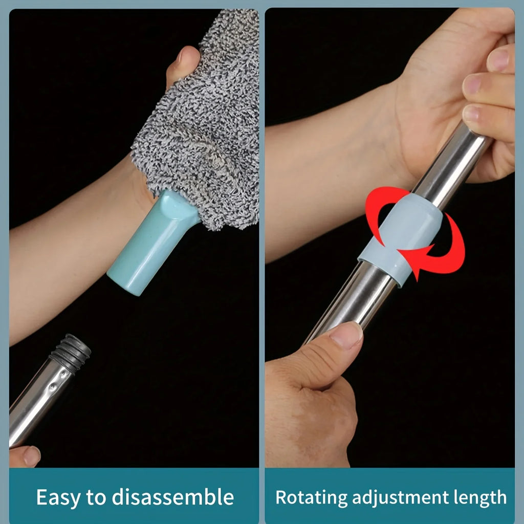 Extendable Long Handle Duster Set with 5 Microfiber Cloths Long Handle Duster Axl