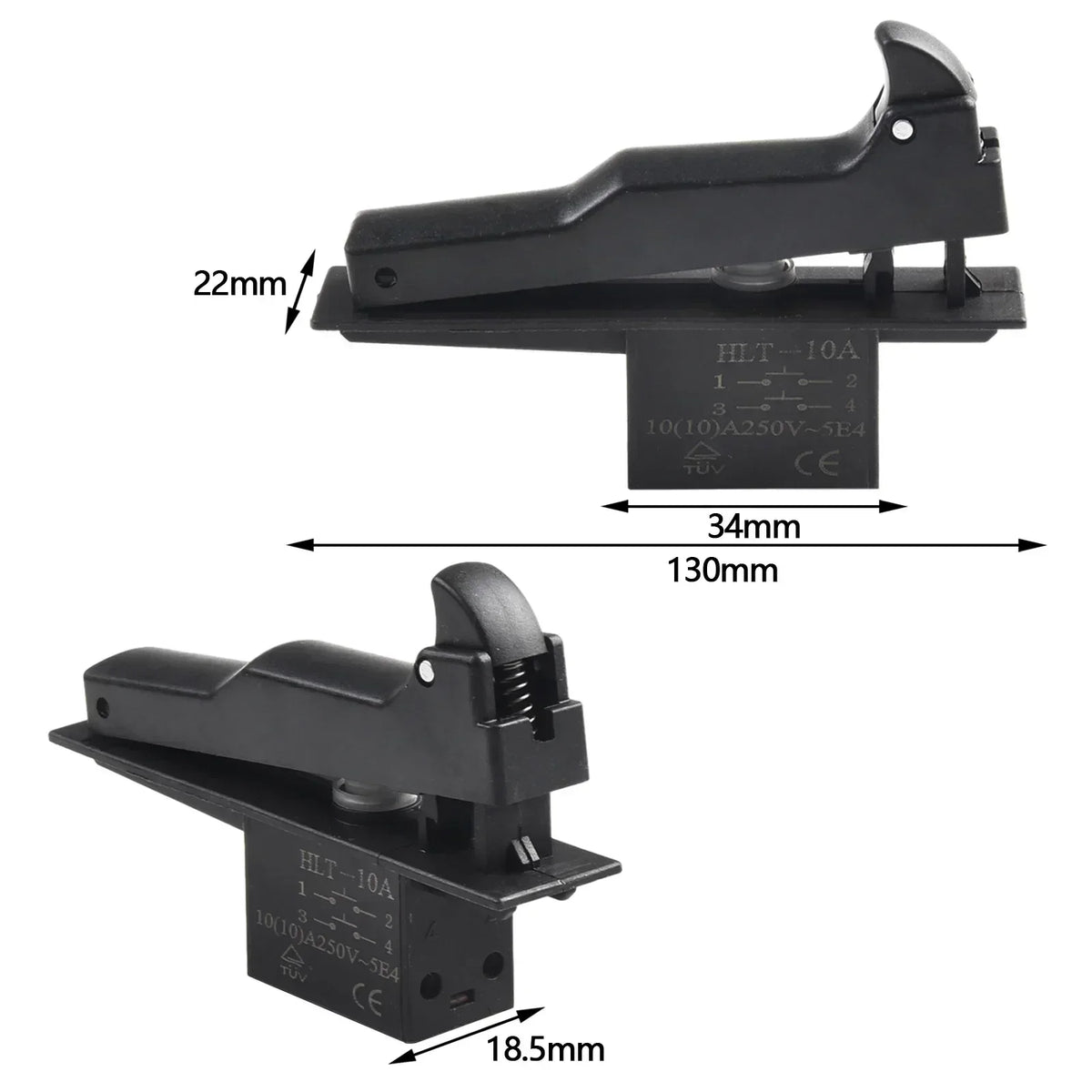 2-Pack Trigger Switch for 150 Angle Grinder – Lock-On Power Tool Switch Axl