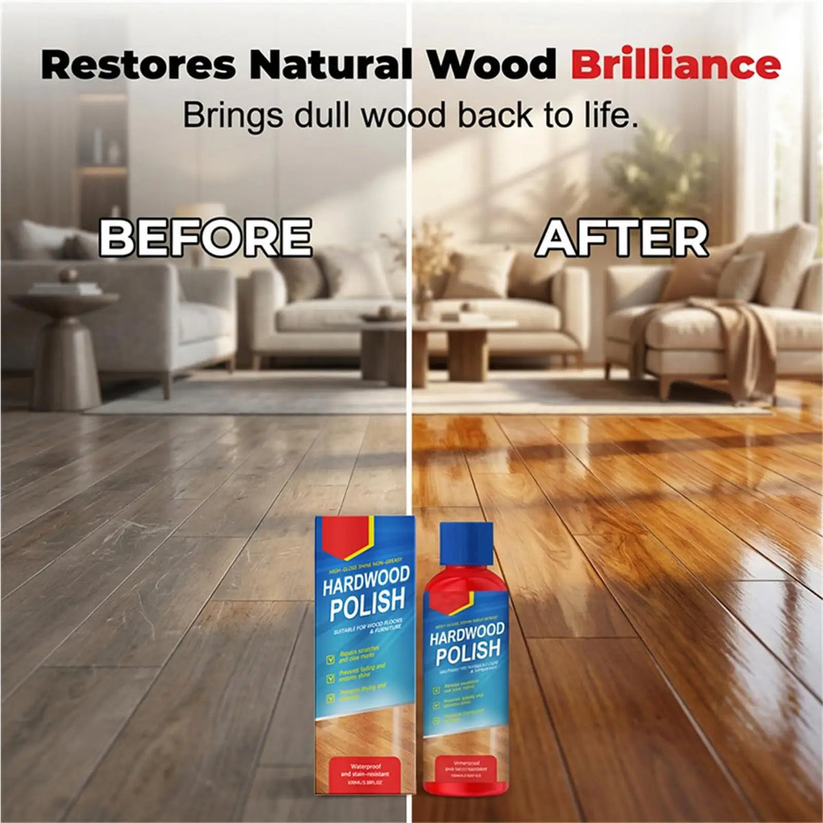 High Gloss Hardwood Floor Polish & Wood Restorer – 100ml Wood Floor Polish Axl Default Title