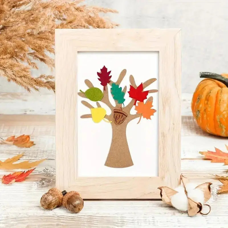 96 Pcs DIY Felt Tree Kit – Autumn Thanksgiving Wall Décor DIY Craft Kit Axl