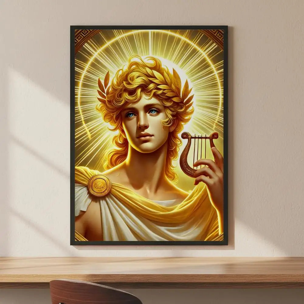 Apollo Greek God Art Poster – HD Self-Adhesive Wall Sticker Art Wall Poster Axl White10 15X20cmNoframe