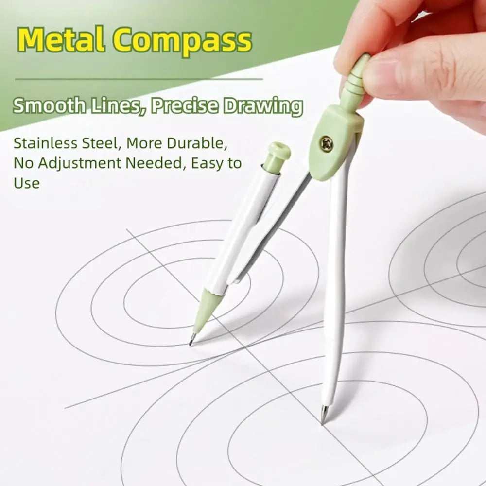 8-Piece Student Geometry Set – Rulers, Compass & Protractor Geometry Drawing Set Axl