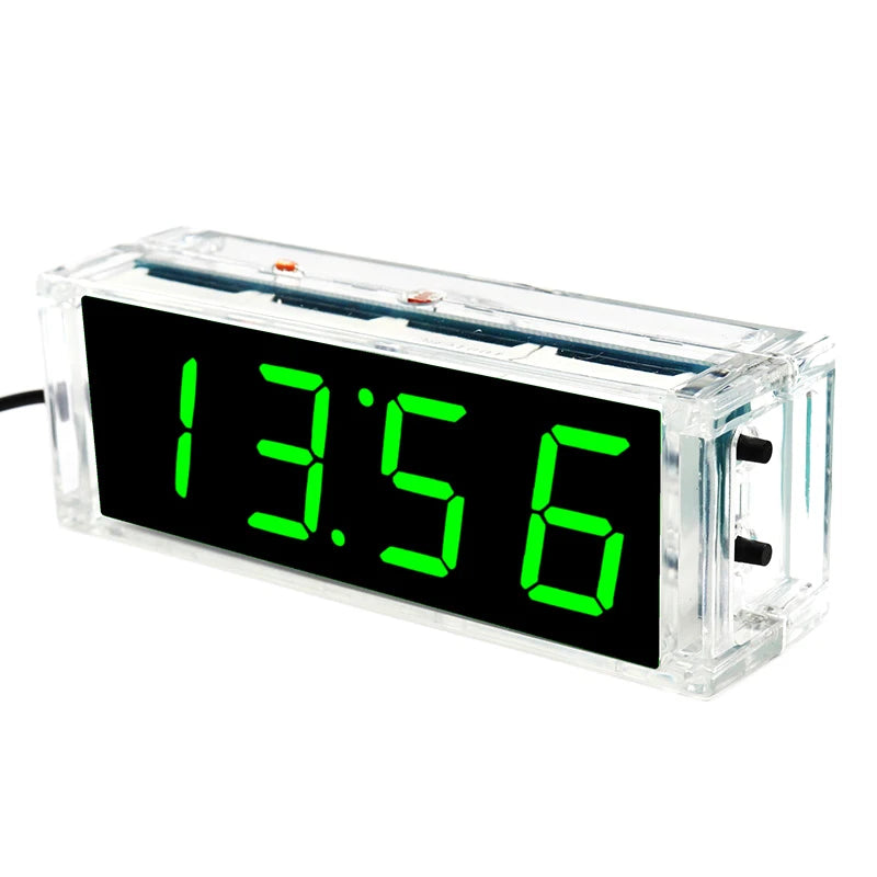 DIY LED Digital Clock Kit – 51 MCU Alarm, Date & Temp Display DIY Electronics Kit Axl