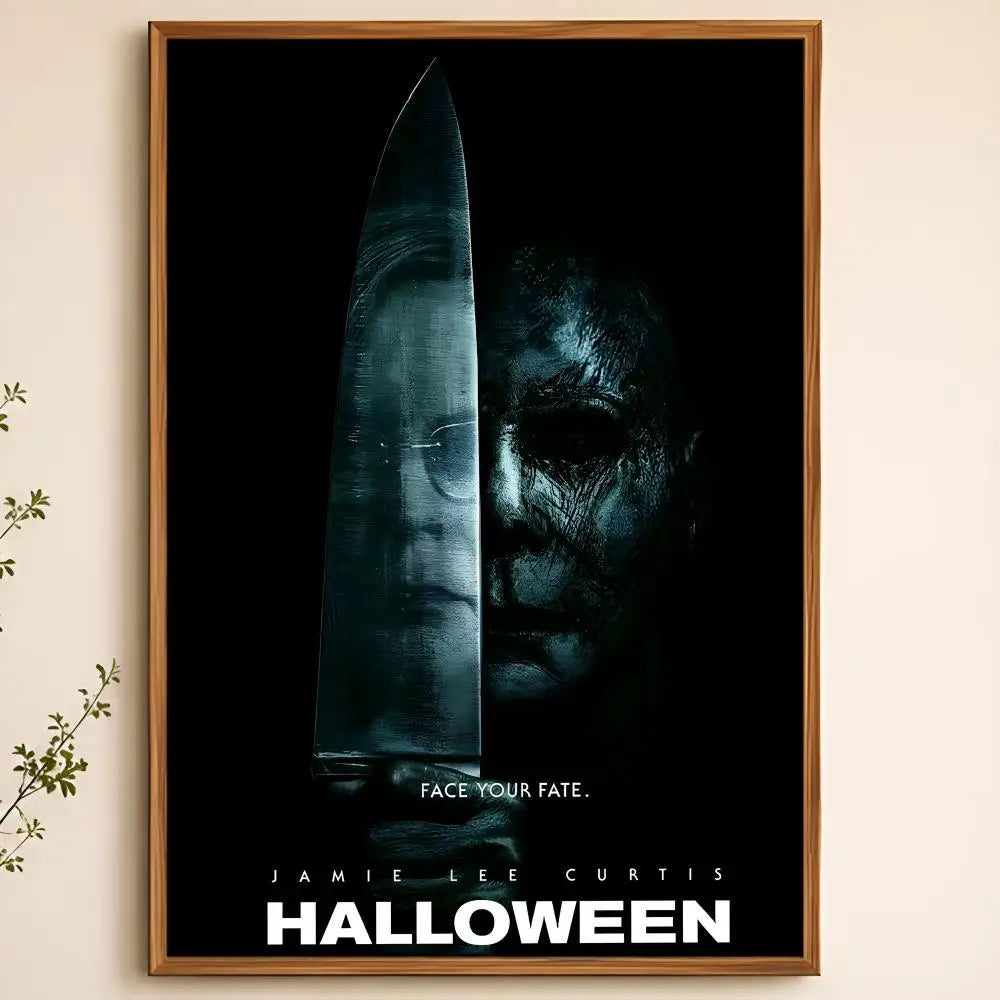 Halloween Movie Peel-and-Stick PVC Wall Poster – HD Art Decor Wall Poster Axl White13 40X50cmNoframe