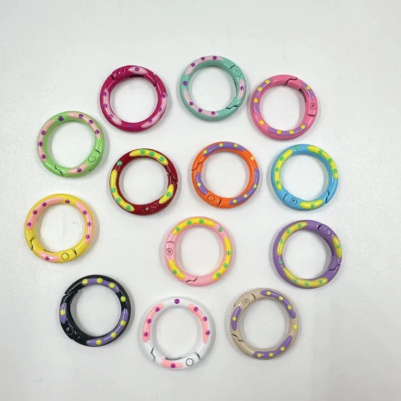 10-Pack Alloy Carabiner Keychain Spring Clasp Clips & Connectors Carabiner Clip Set Axl