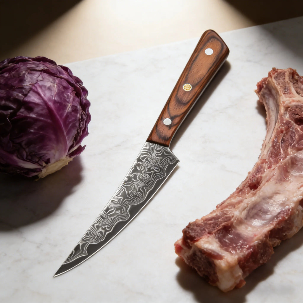 Hand Forged Damascus Timascus Chef Knife Blank Blade – DIY Knife Blank Blade Axl Boning Knife