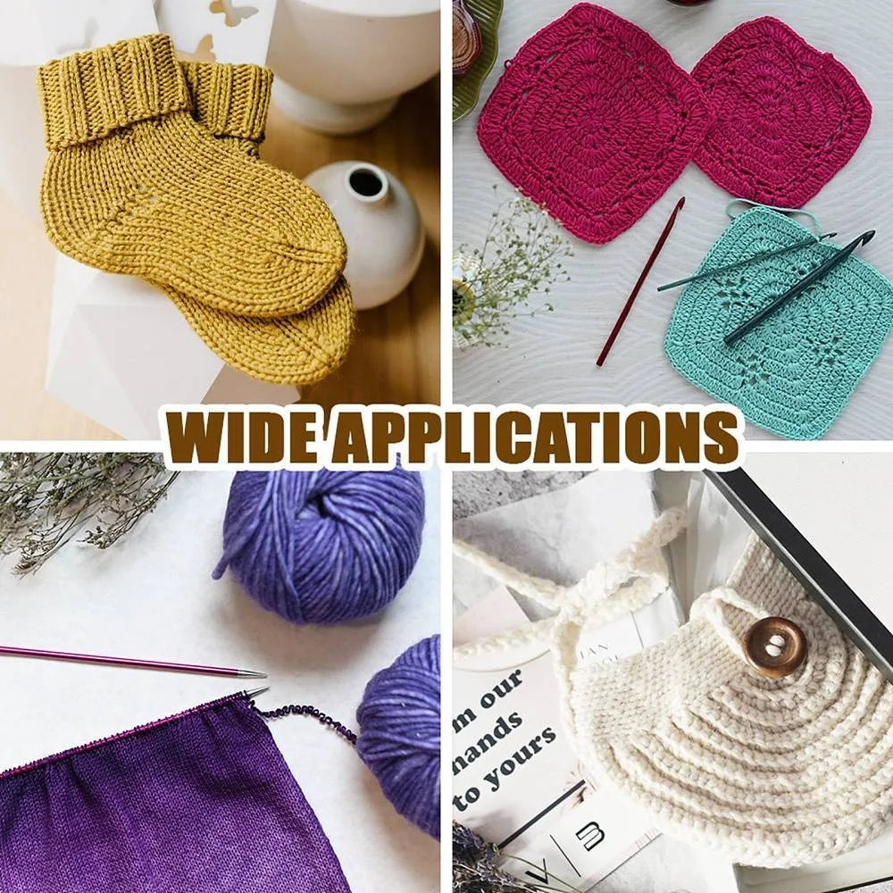 Wooden Sheep Yarn WPI Gauge & Knitting Needle Ruler Tool Yarn Gauge Ruler Axl