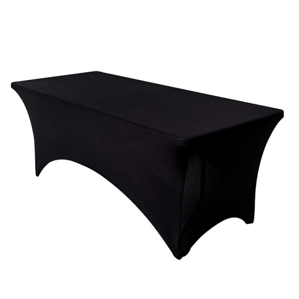 Black Stretch Tablecloth 4FT/6FT – Elastic Rectangular Table Cover Stretch Tablecloth Axl