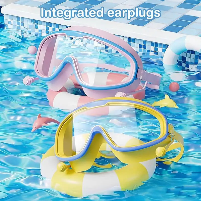 Kids Large Frame Swimming Goggles – Anti-Fog & UV Protection Kids Swim Goggles Axl