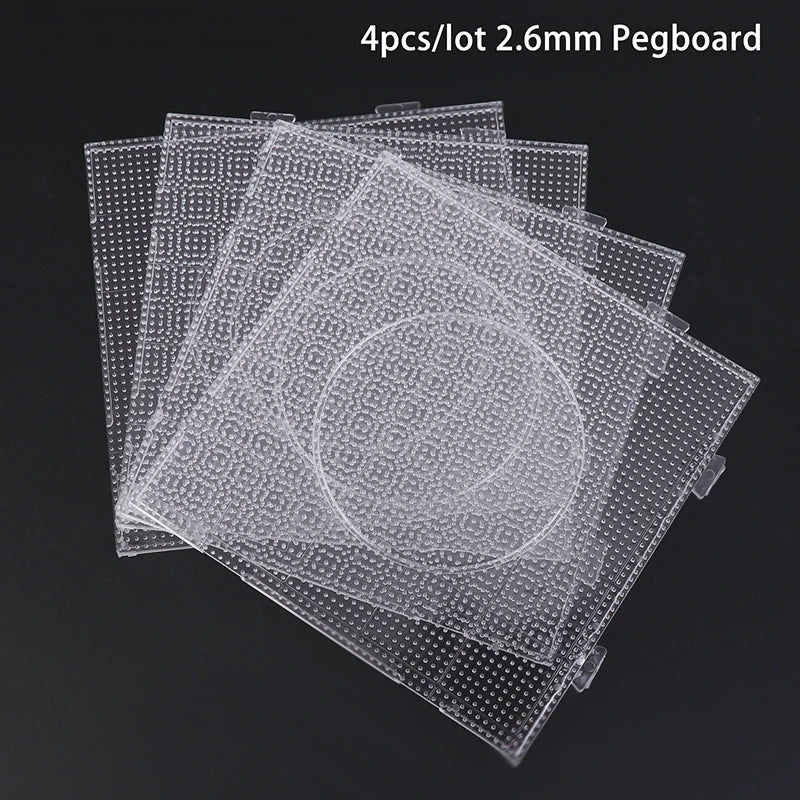 4-Pack 2.6mm Bead Pegboards – Square Fuse Bead DIY Template Bead Pegboard Set Axl