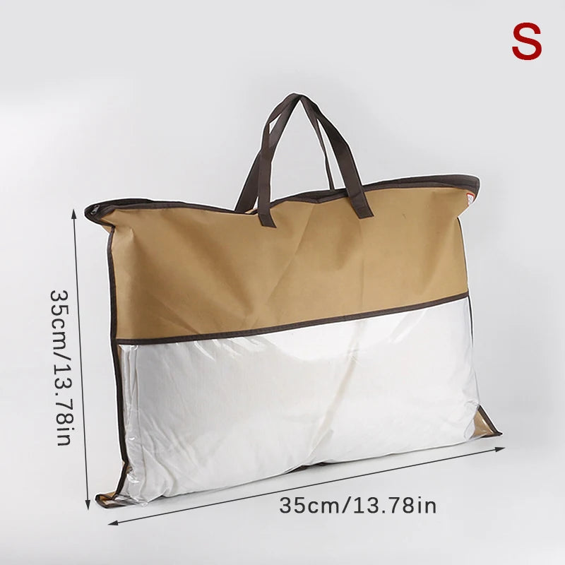 Non-Woven Zipper Storage Bag – Dustproof Quilt & Blanket Tote Storage Organizer Bag Axl S2