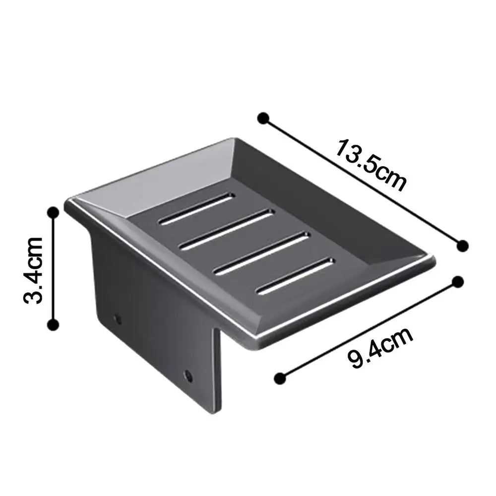 No-Drill Wall Mounted Soap Dish – Space Aluminum Organizer Soap Dish Holder Axl