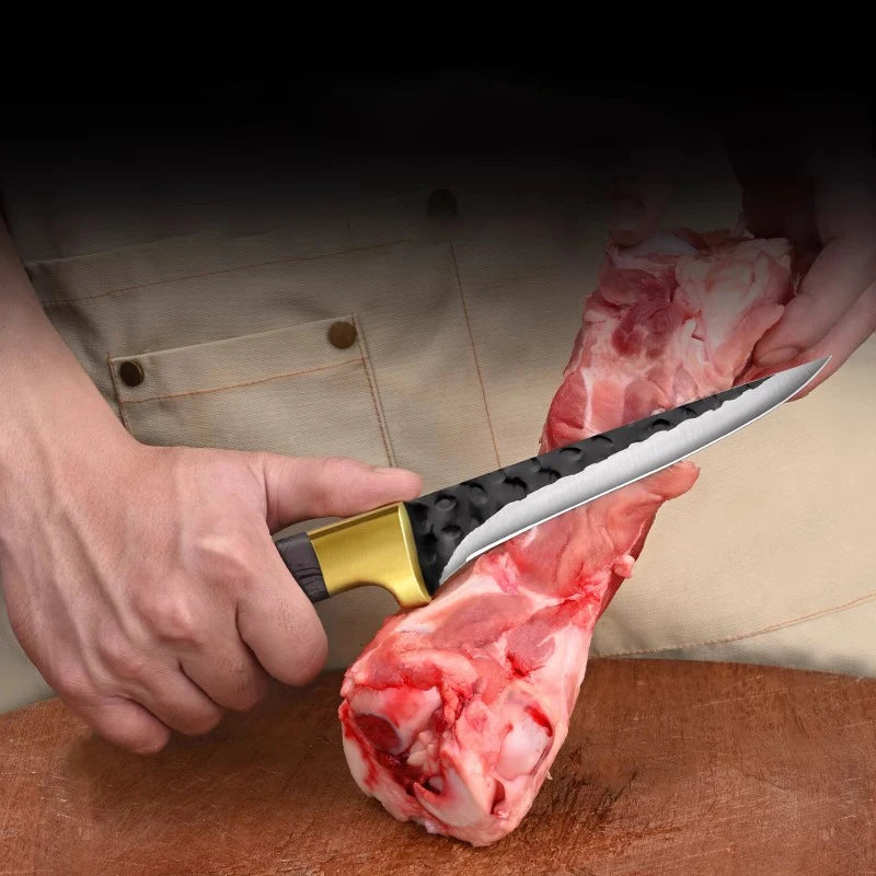 PLYS Stainless Steel Boning Knife Set – Sharp Chef Butcher Blade Boning Knife Set Axl