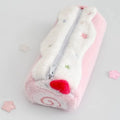 Plush Pencil Case – Large Kawaii Cute Stationery Bag Plush Pencil Case Axl Pink - 1pc