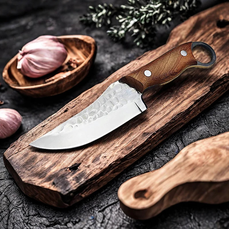Handmade Forged Boning Knife – Full Tang Wood Handle | Kitchen Boning Knife Axl