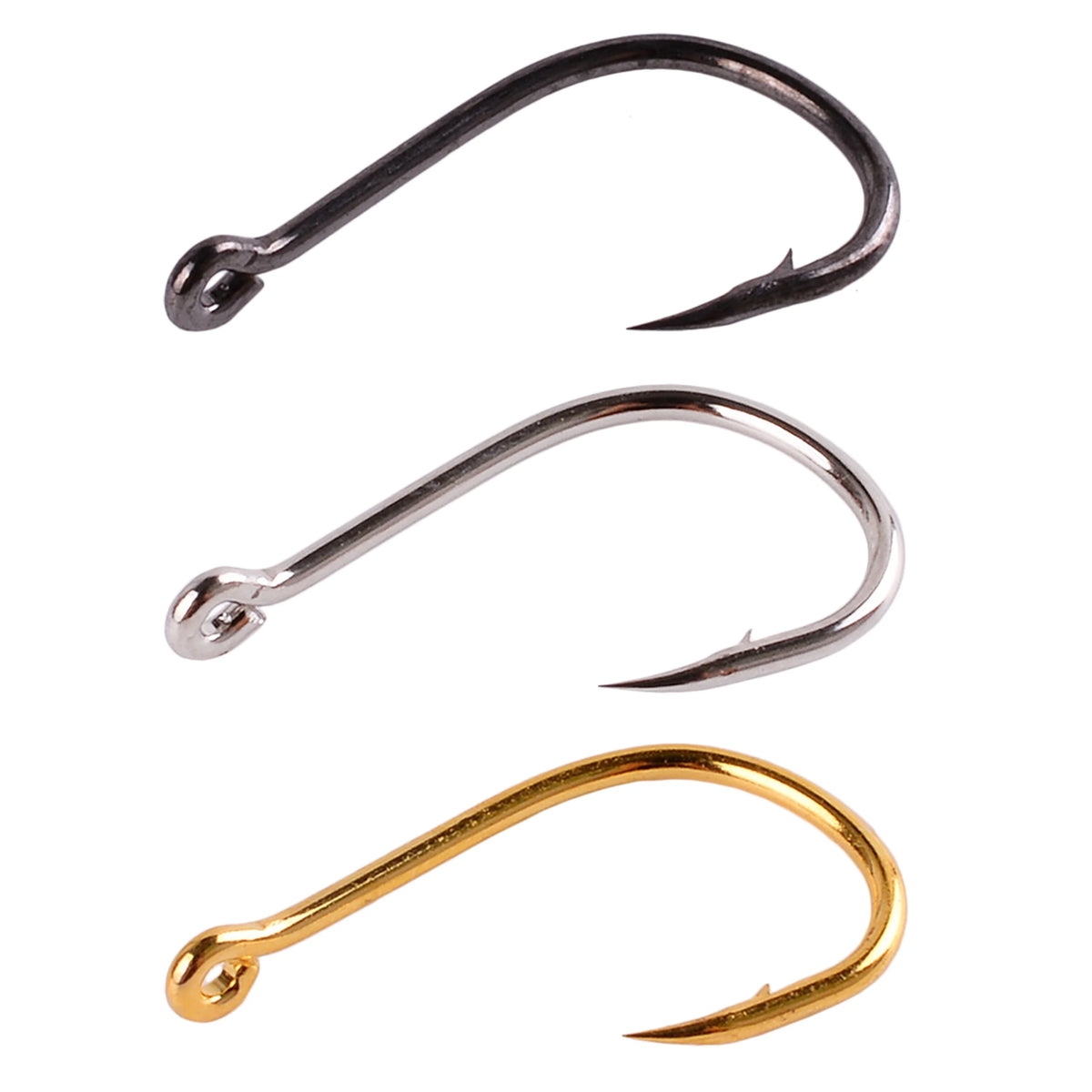 100 Pcs Barbed Fishing Hooks – Carbon Steel Carp & Sea Tackle Fishing Hooks Set Axl