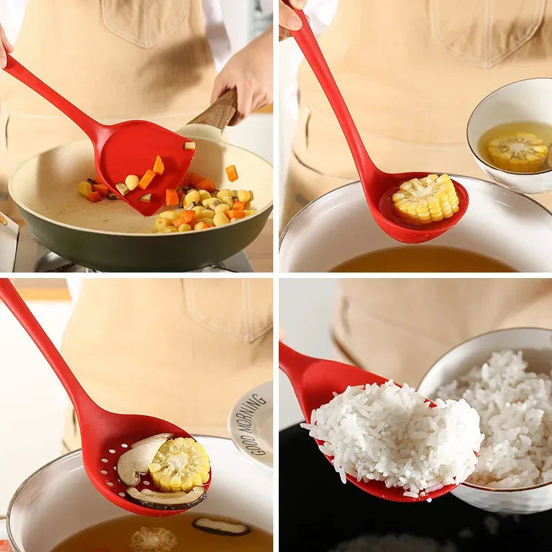 Silicone Cooking Utensils Set – Non-Stick Spatula & Spoon Silicone Utensil Set Axl