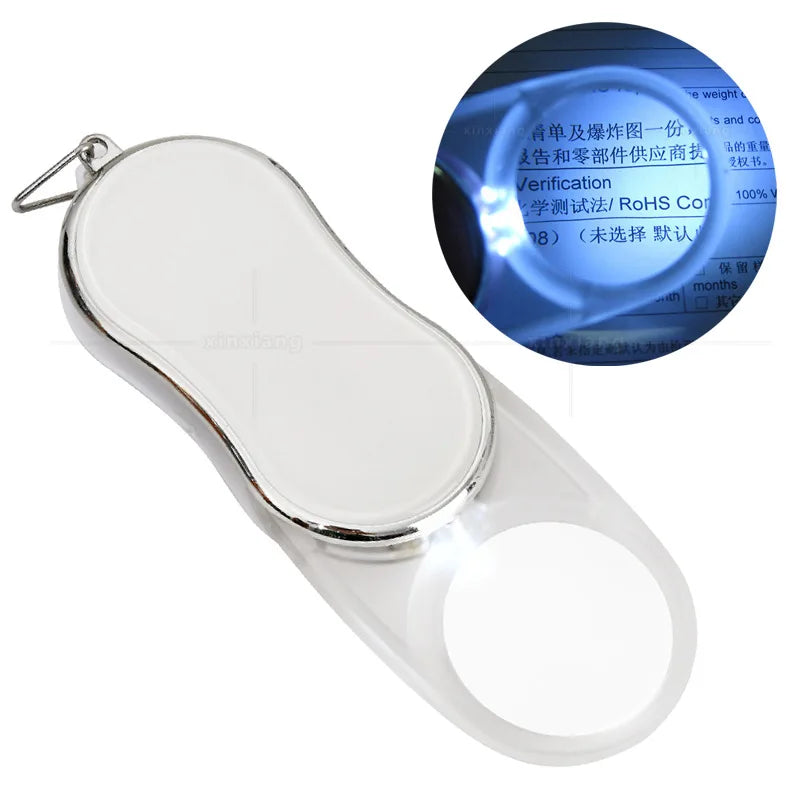 Folding 3.5X Magnifying Glass with LED Light – Portable Loupe LED Magnifying Glass Axl