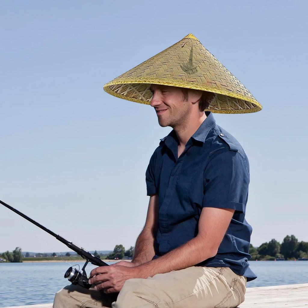 Handmade Chinese Straw Hat – Foldable Adjustable Sun Hat Straw Sun Hat Axl