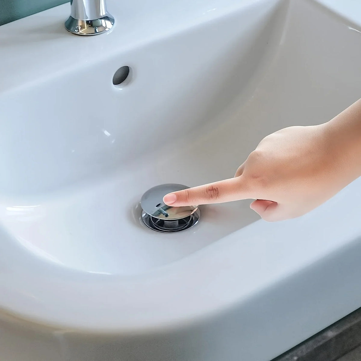 Universal Brass Spring-Loaded Sink Stopper & Drain Plug Sink Drain Stopper Axl