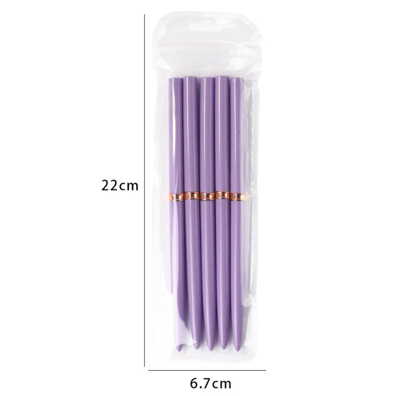 5-Piece Nail Art Liner Brush Set – 7/9/11/15/20mm Striping Nail Art Brush Set Axl