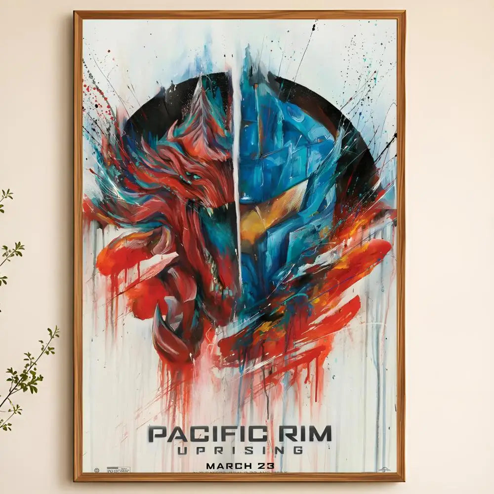 Pacific Rim Movie Poster – Self-Adhesive HD Wall Art Decor Movie Wall Poster Axl White12 50X70cmNoframe