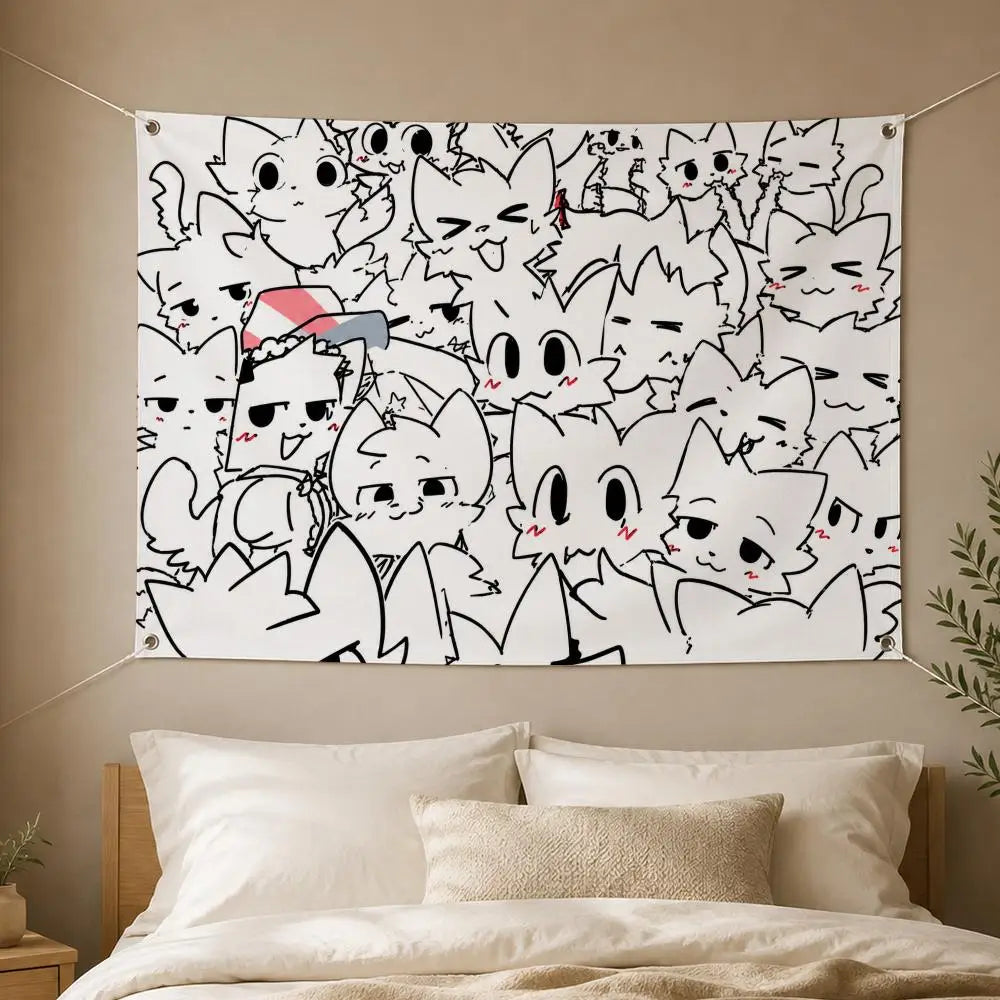 B-Boykisser Character Flag Banner – Wall Decor for Room & Party Wall Hanging Flag Axl