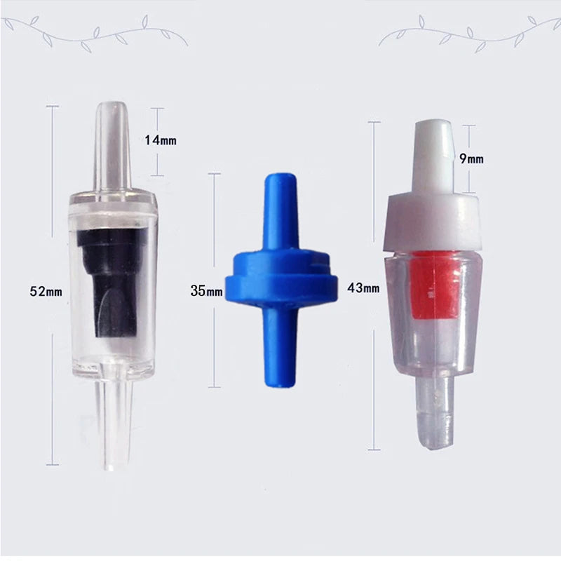 5-Pack Aquarium Air Pump Check Valve – One-Way Anti-Backflow Aquarium Check Valve Axl