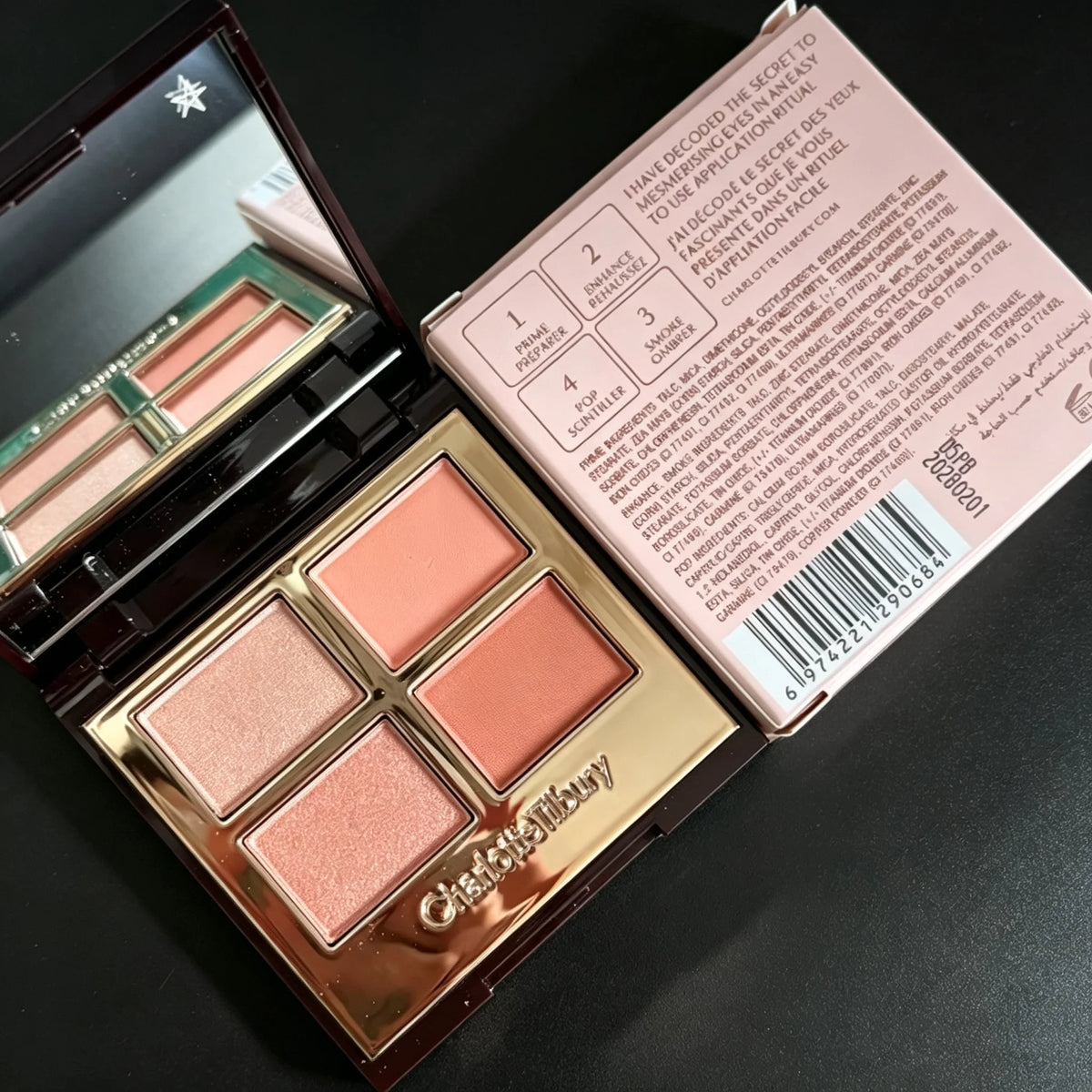 Charlotte Tilbury Pillow Talk Eyeshadow Palette – Nude Pink 4-in-1 Eyeshadow Palette Axl Pillow Talk
