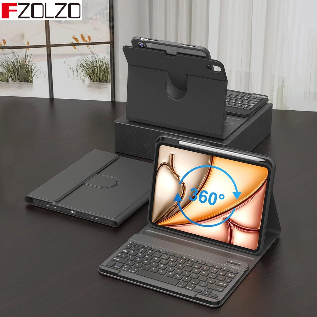 iPad Bluetooth Keyboard Case – 10th/11th Gen, Air M4, Pro 11 Tablet Keyboard Case Axl