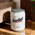 Large Wheeled Trash Can – Round Plastic Bin for Kitchen & Home Wheeled Trash Can Axl White