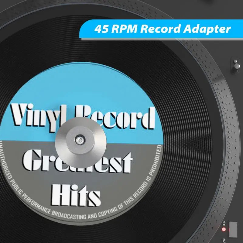 Aluminum 45 RPM Turntable Adapter for 7-Inch Vinyl Records Turntable Adapter Axl