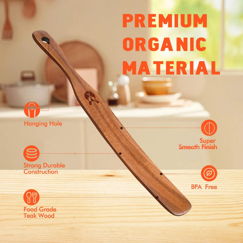 Wooden Sourdough Spatula Scraper & Bread Whisk Baking Tool Wooden Baking Tool Axl