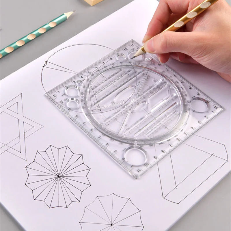 Multifunctional Drawing Template Ruler – Geometry & Ellipse Drafting Template Ruler Axl