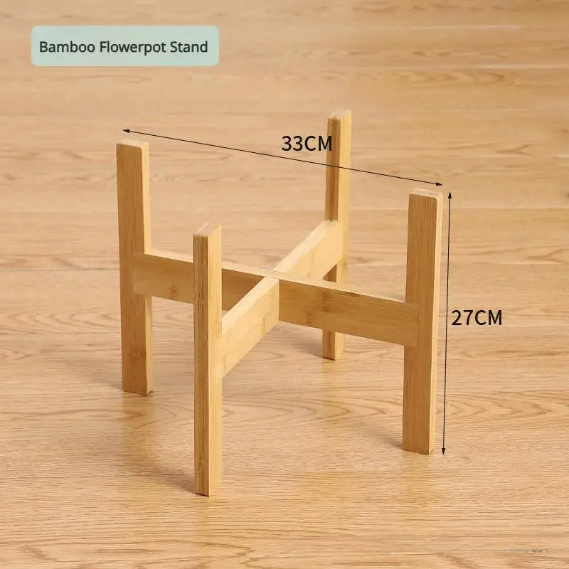 Wood Flower Pot Stand – 10/12 Inch Four-Legged Display Holder Plant Pot Stand Axl 10inch