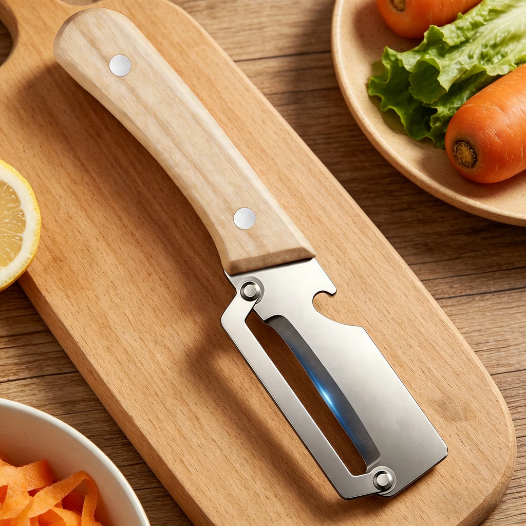 Stainless Steel Peeler Wooden Handle – Fruit & Veg Peeler Vegetable Peeler Axl
