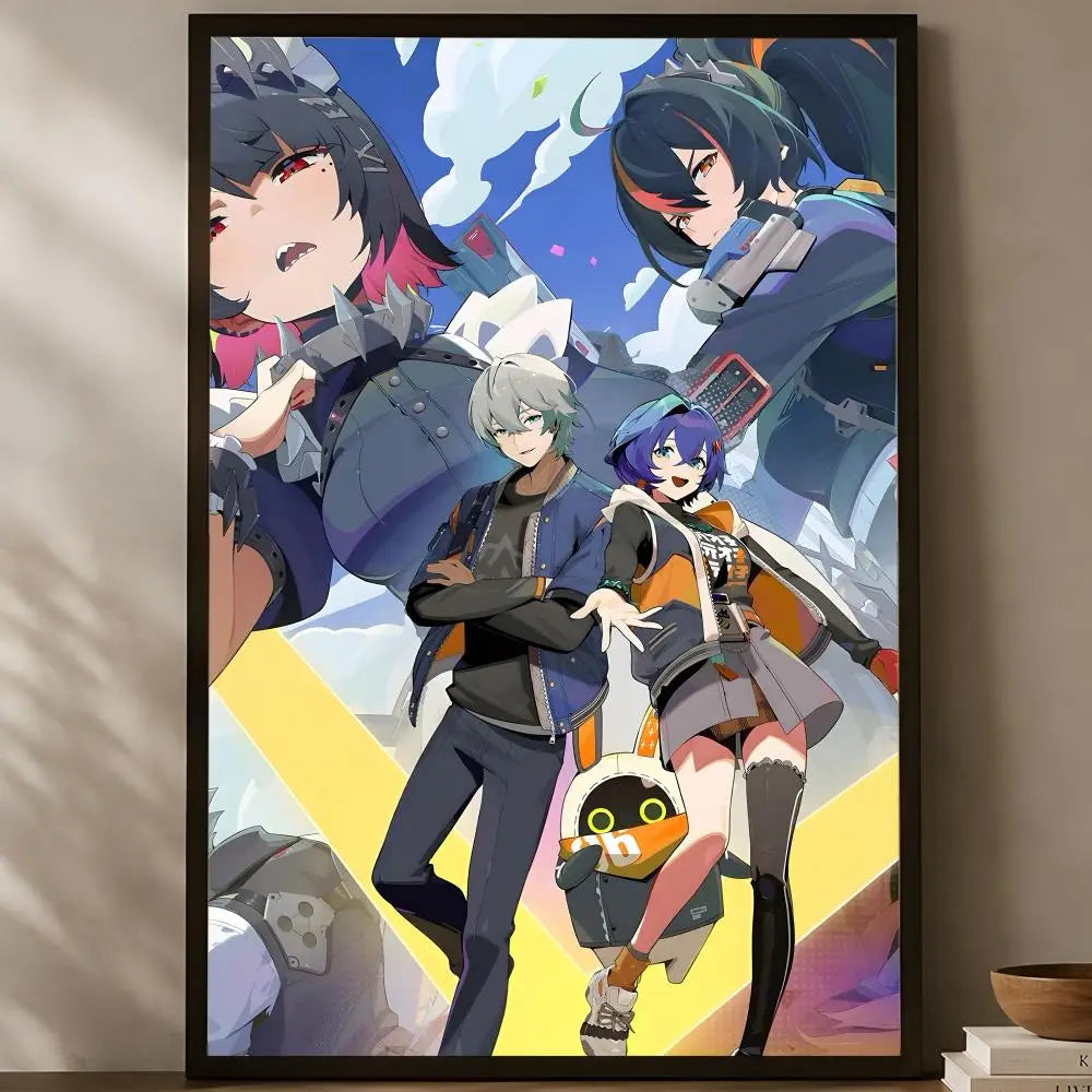 Zenless Zone Zero Self-Stick HD Wall Poster – Waterproof Wall Art Poster Axl White13 30X40cmNoframe