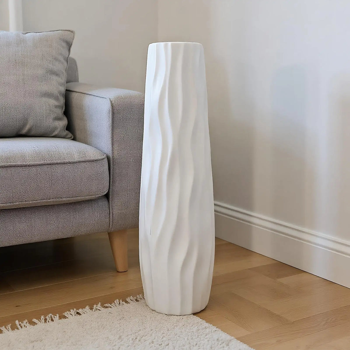 Tall 3D Relief Floor Vase for Dried Flowers & Home Decor Decorative Floor Vase Axl
