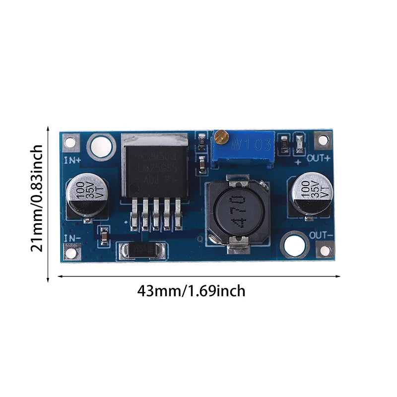 LM2596S DC to DC Buck Converter 3-40V Adjustable Voltage Module Buck Converter Module Axl onesize