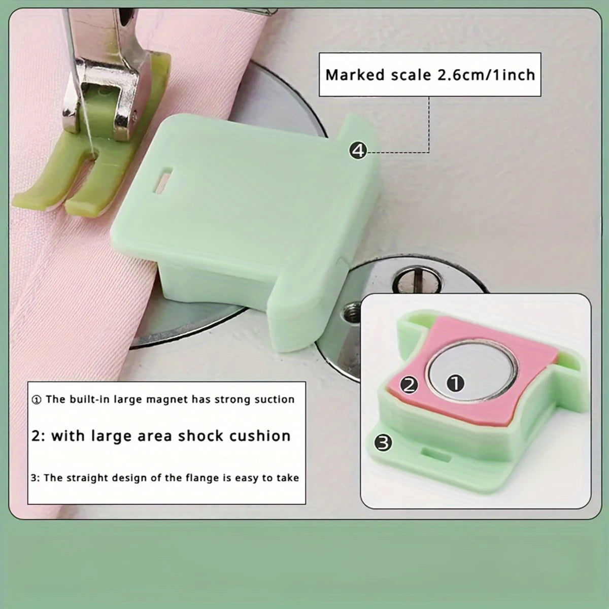 GP30 Magnetic Sewing Guide Ruler – Seam Alignment Tool Sewing Guide Ruler Axl