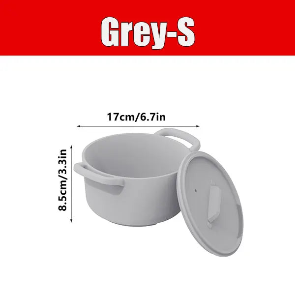 Silicone Microwave Steamer Bowl with Lid – 40oz Veggie Cooker Microwave Steamer Axl Grey-S