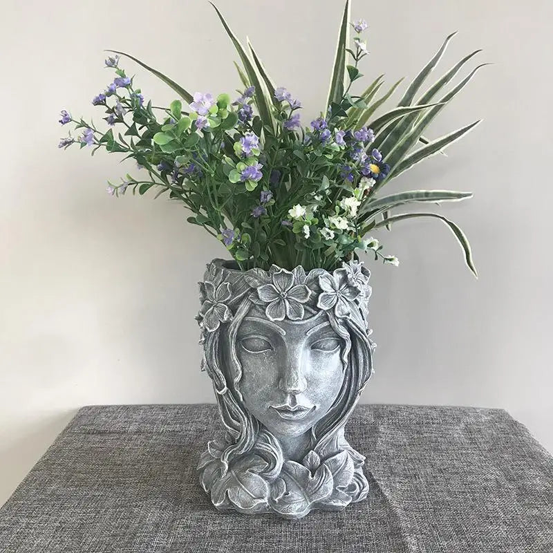Goddess Statue Flower Pot – Resin Succulent Planter & Vase Decorative Planter Axl