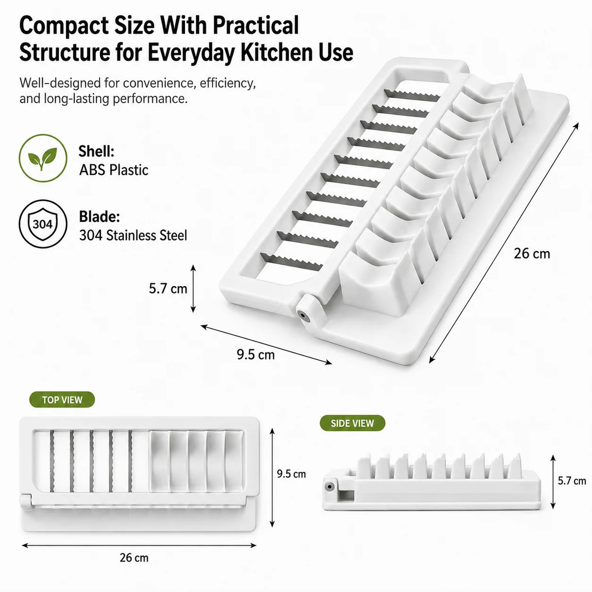 Wavy Crinkle Cutter Slicer – Fries, Veggies & Hot Dog Chopper Crinkle Cutter Slicer Axl