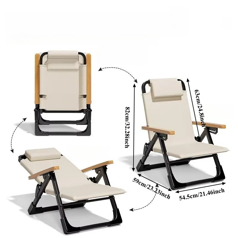 Foldable High-Back Recliner Chair – Portable Adjustable Lounge Foldable Recliner Chair Axl